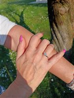 Vicenza - Piazzetta Palladio 2 - Ring Golay Woman Calla in White Gold Diamante 0.20 Ct AIM34 0.20 F SI - AIM34 0.20 F SI